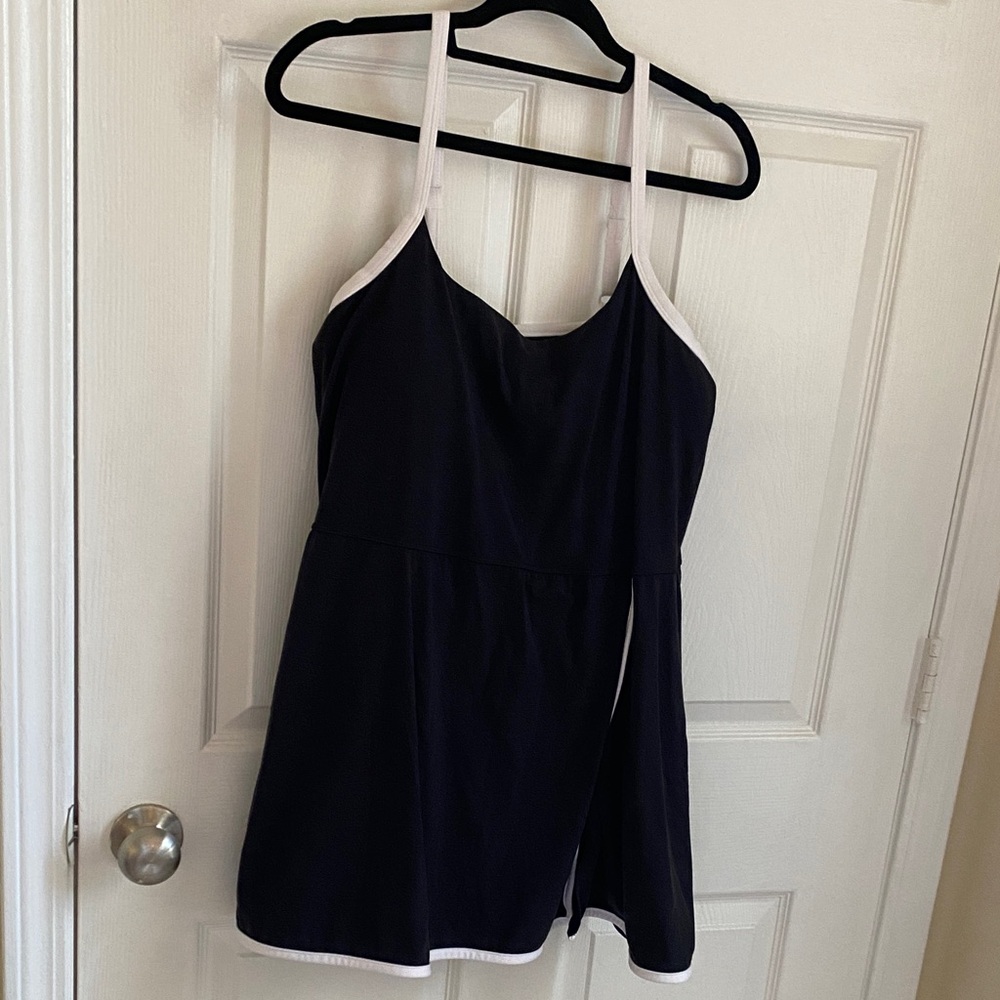 Xhilaration Black and White Athletic Dress with Shorts